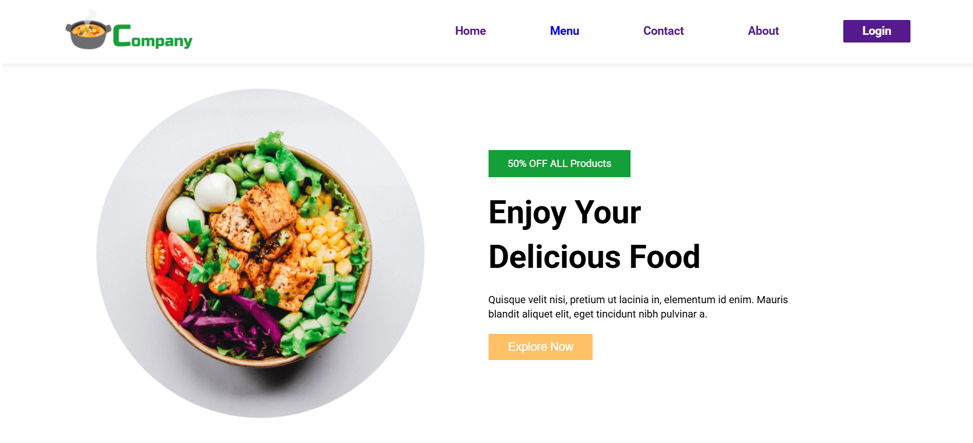 Restaurant Website — Food Delivery Platform